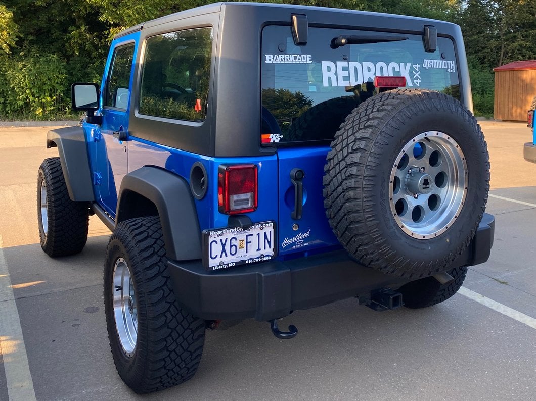 Mammoth 8 Aluminum Simulated Beadlock Anthracite Wheel; 17x9; -6mm Offset (07-18 Jeep Wrangler JK)