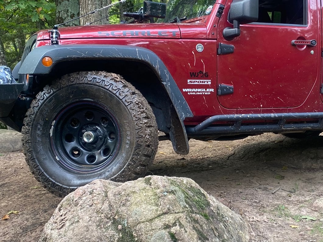 Mammoth 8 Steel Black Wheel with Polished Center Cap; 17x9; -6mm Offset (18-25 Jeep Wrangler JL)