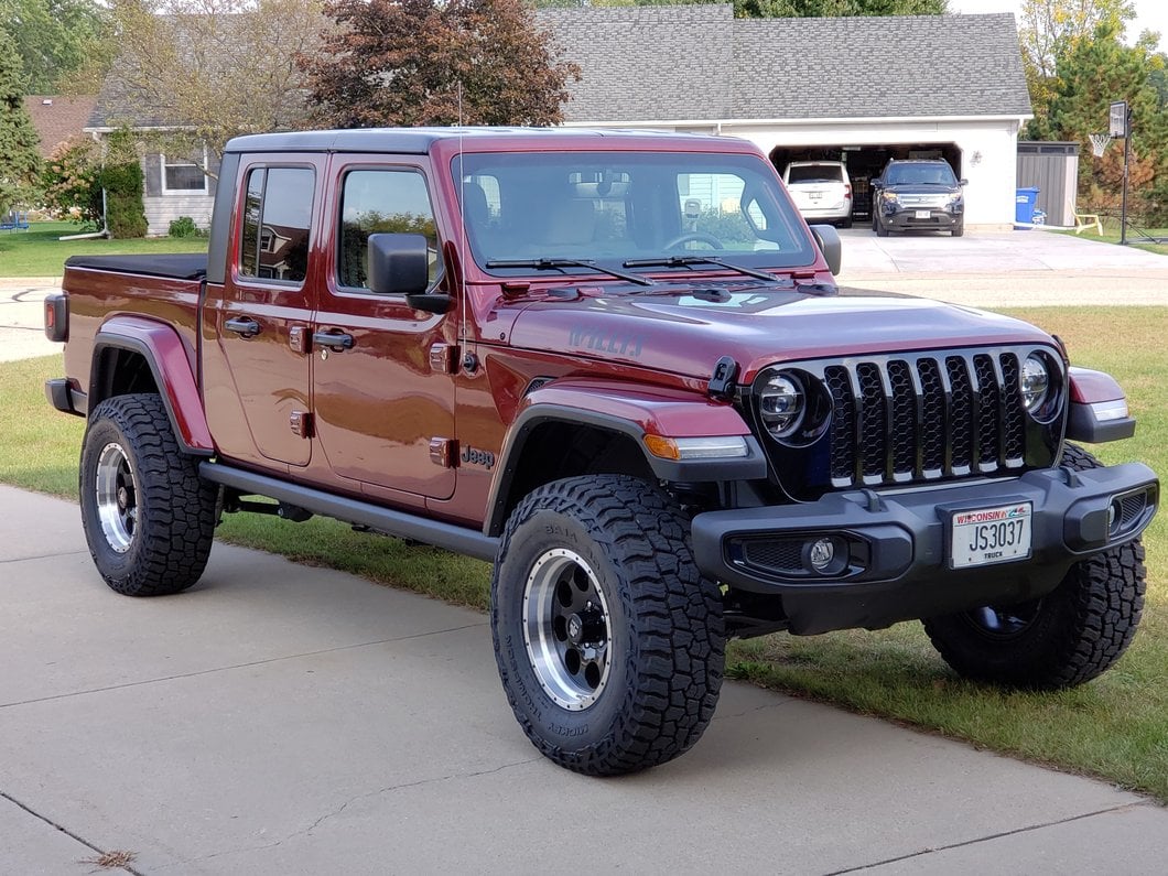 Mammoth 8 Aluminum Simulated Beadlock Black Wheel; 17x9; -6mm Offset (20-25 Jeep Gladiator JT)