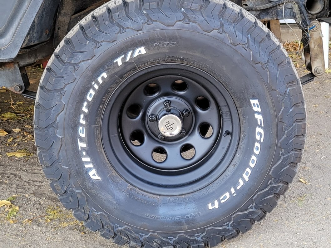 Mammoth 8 Steel Matte Black Wheel; 15x8; -19mm Offset (87-95 Jeep Wrangler YJ)