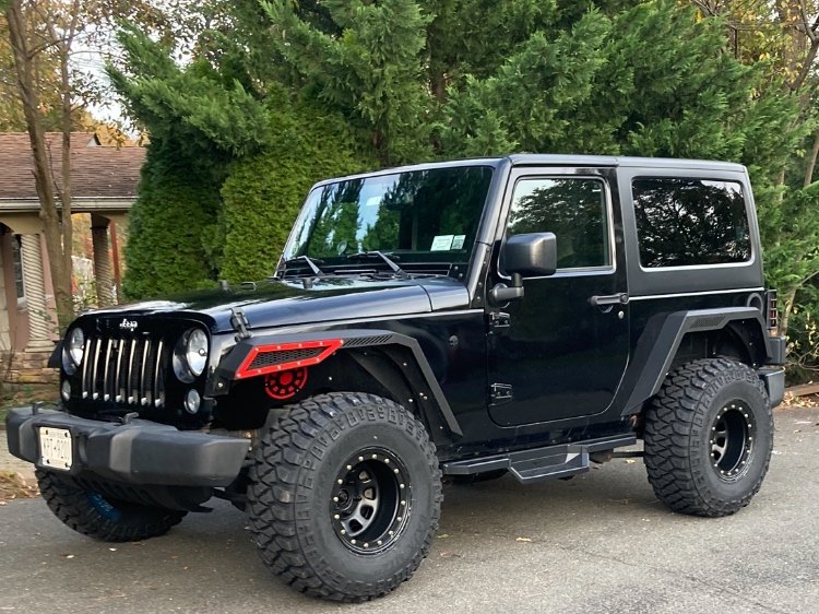 Mammoth D-Window Simulated Beadlock Matte Black Wheel; 15x10; -44mm Offset (07-18 Jeep Wrangler JK)