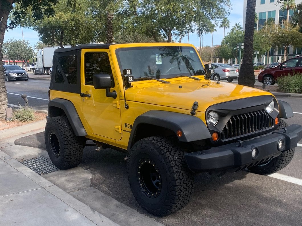 Mammoth D-Window Simulated Beadlock Matte Black Wheel; 15x10; -44mm Offset (07-18 Jeep Wrangler JK)