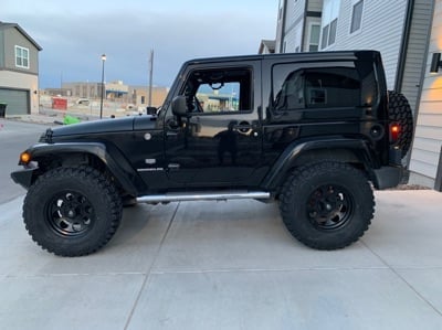 Mammoth 8 Aluminum Matte Black Wheel; 17x9; -6mm Offset (07-18 Jeep Wrangler JK)