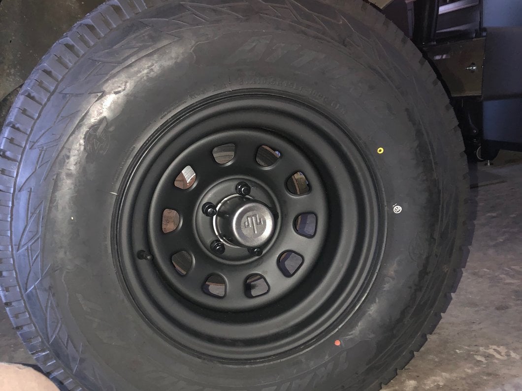 Mammoth D Window Steel Matte Black Wheel; 15x8; -19mm Offset (87-95 Jeep Wrangler YJ)
