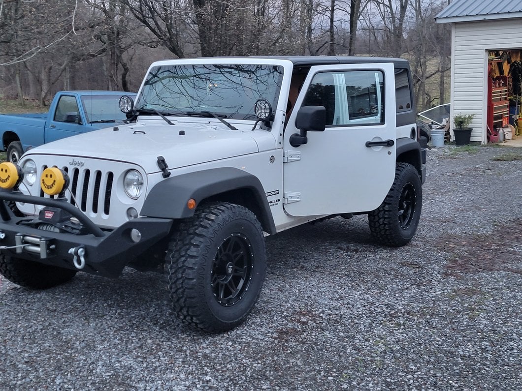 Mammoth Split 8 Simulated Beadlock Matte Black Wheel; 17x8; -6mm Offset (07-18 Jeep Wrangler JK)
