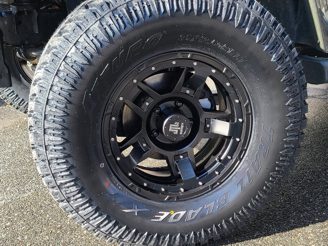 Mammoth Cliff Hanger Matte Black Wheel; 17x9; -6mm Offset (07-18 Jeep Wrangler JK)