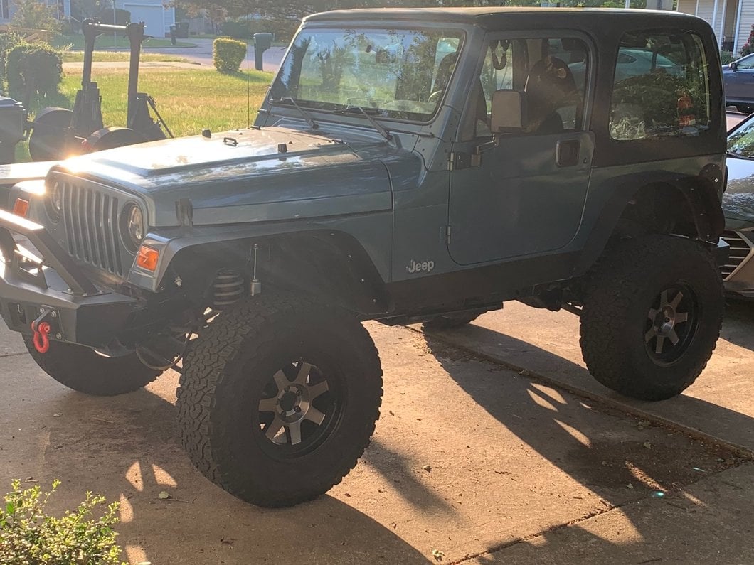 Mammoth 2-Inch Billet Wheel Spacers; Black (87-06 Jeep Wrangler YJ & TJ)