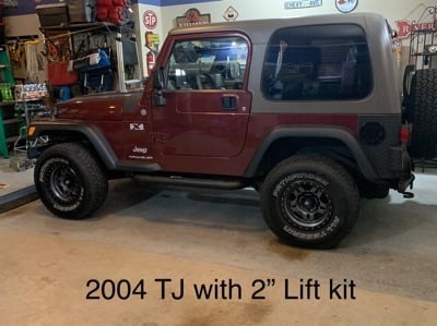 Mammoth 2-Inch Suspension Lift Kit with Shocks (97-06 Jeep Wrangler TJ)