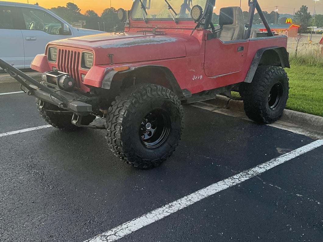 Mammoth 8 Black Steel Wheel; 15x10; -45mm Offset (87-95 Jeep Wrangler YJ)
