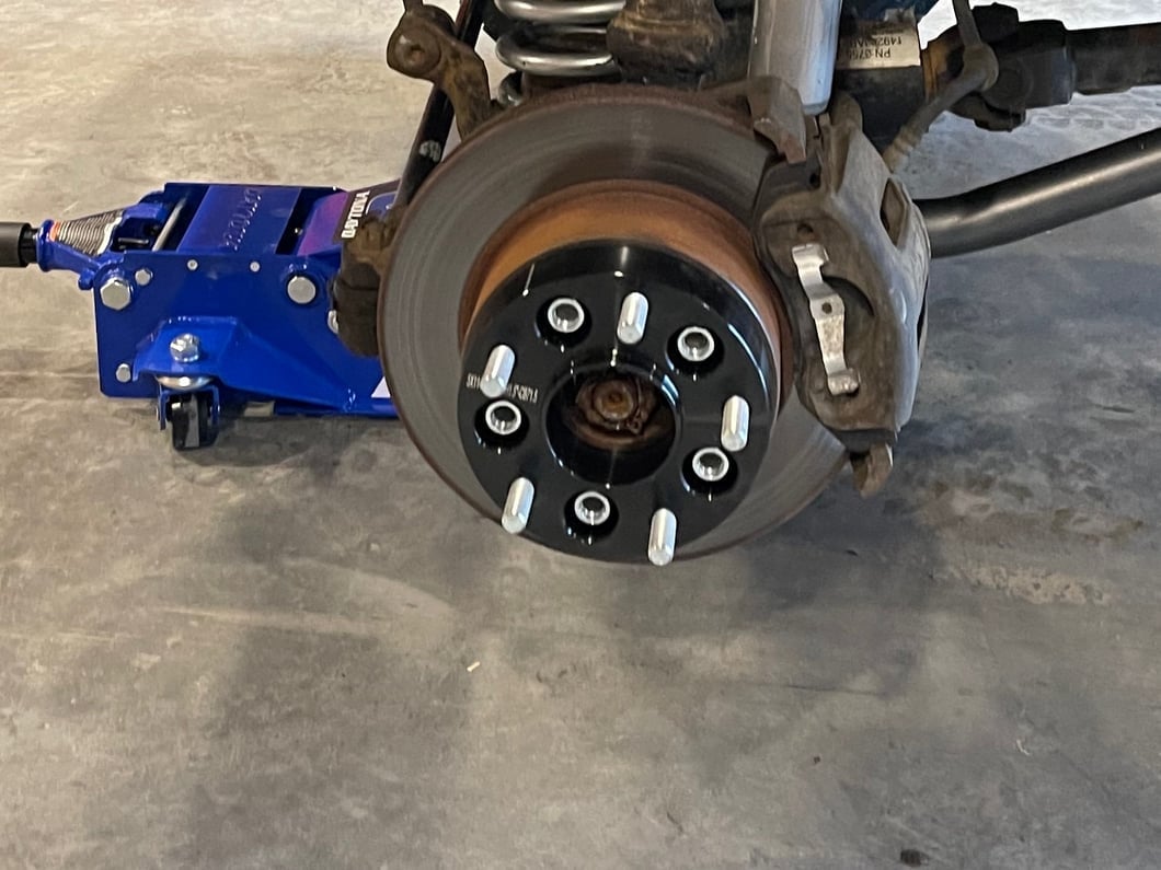 Mammoth 1.50-Inch Billet Wheel Spacer Adapters; Black; 5x4.5 to 5x5 (87-06 Jeep Wrangler YJ & TJ)
