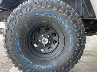 Mammoth 8 Steel Matte Black Wheel; 15x8; -19mm Offset (97-06 Jeep Wrangler TJ)