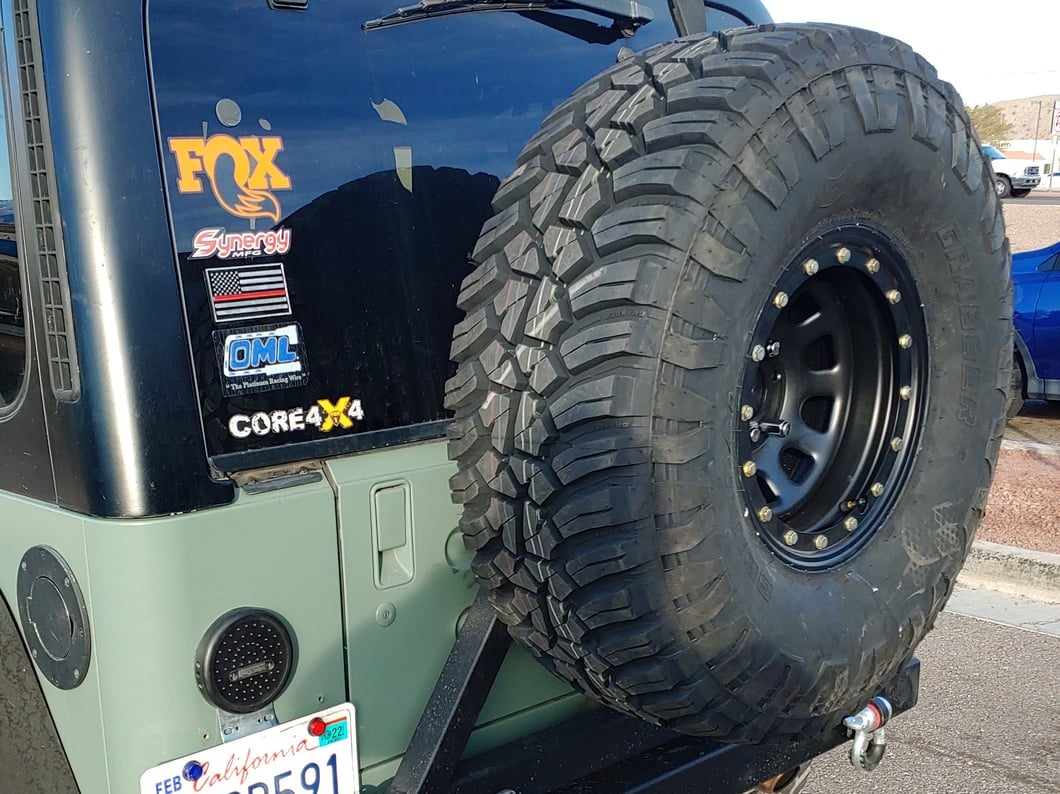 Mammoth D-Window Simulated Beadlock Matte Black Wheel; 15x8; -19mm Offset (97-06 Jeep Wrangler TJ)