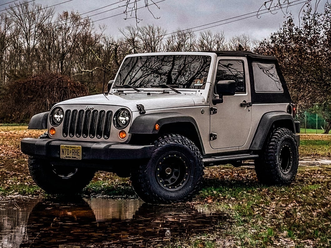 Mammoth D-Window Simulated Beadlock Matte Black Wheel; 15x10; -44mm Offset (07-18 Jeep Wrangler JK)