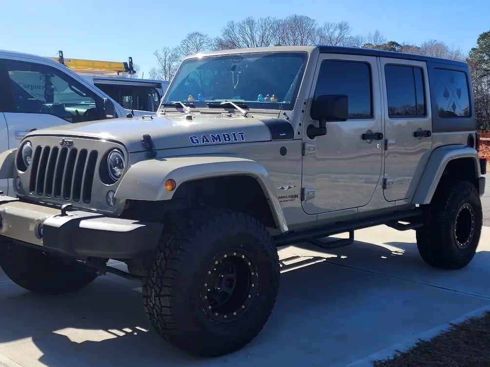 Mammoth D-Window Simulated Beadlock Matte Black Wheel; 15x10; -44mm Offset (07-18 Jeep Wrangler JK)