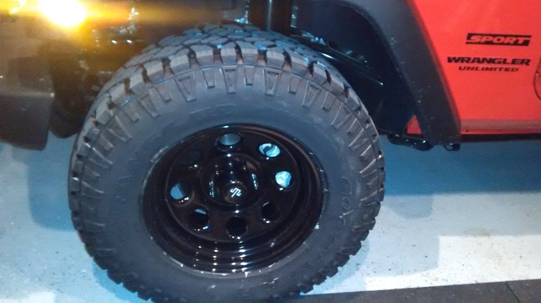 Mammoth 8 Steel Black Wheel; 17x9; -6mm Offset (07-18 Jeep Wrangler JK)