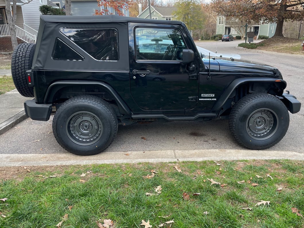 Mammoth Militant Charcoal Wheel; 17x9.5; -12mm Offset (07-18 Jeep Wrangler JK)