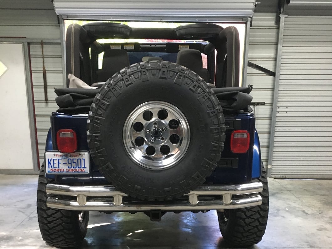 Mammoth 8 Aluminum Polished Wheel; 15x10; -44mm Offset (97-06 Jeep Wrangler TJ)