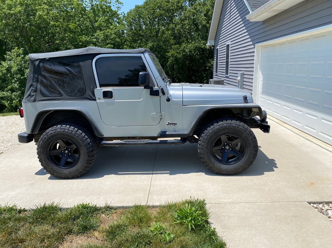 Mammoth Boulder Matte Black Wheel; 17x9; -6mm Offset (97-06 Jeep Wrangler TJ)