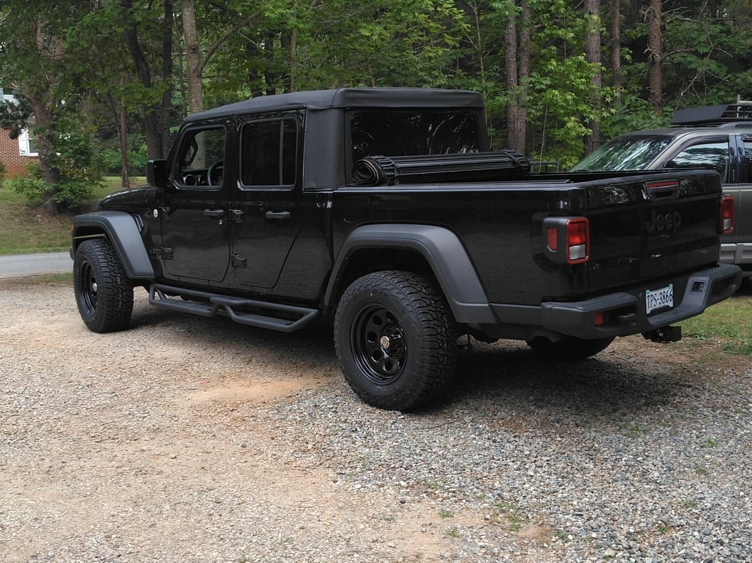 Mammoth 8 Steel Black Wheel with Polished Center Cap; 17x9; -6mm Offset (20-25 Jeep Gladiator JT)