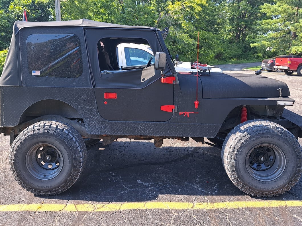 Mammoth 8 Black Steel Wheel; 15x10; -45mm Offset (87-95 Jeep Wrangler YJ)