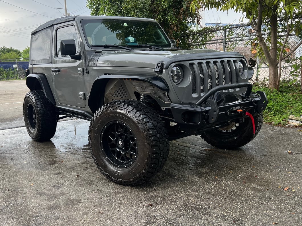 Mammoth Mesh Simulated Beadlock Satin Black Wheel; 17x9; -6mm Offset (18-25 Jeep Wrangler JL)