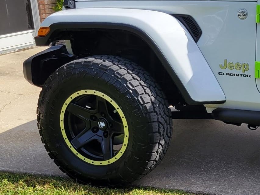 Mammoth Boulder Simulated Beadlock Style Black Wheel; 17x9; -6mm Offset (20-25 Jeep Gladiator JT)