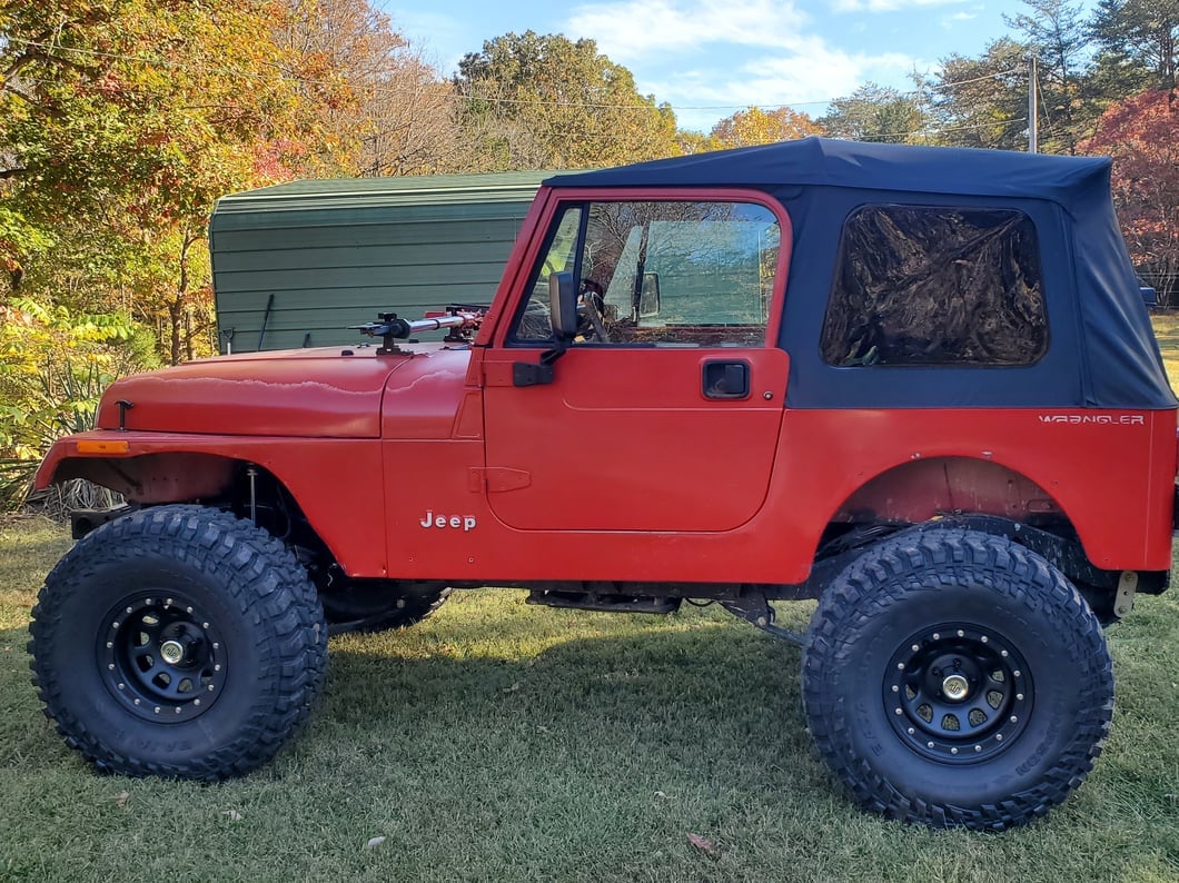 Mammoth D-Window Simulated Beadlock Matte Black Wheel; 15x8; -19mm Offset (87-95 Jeep Wrangler YJ)