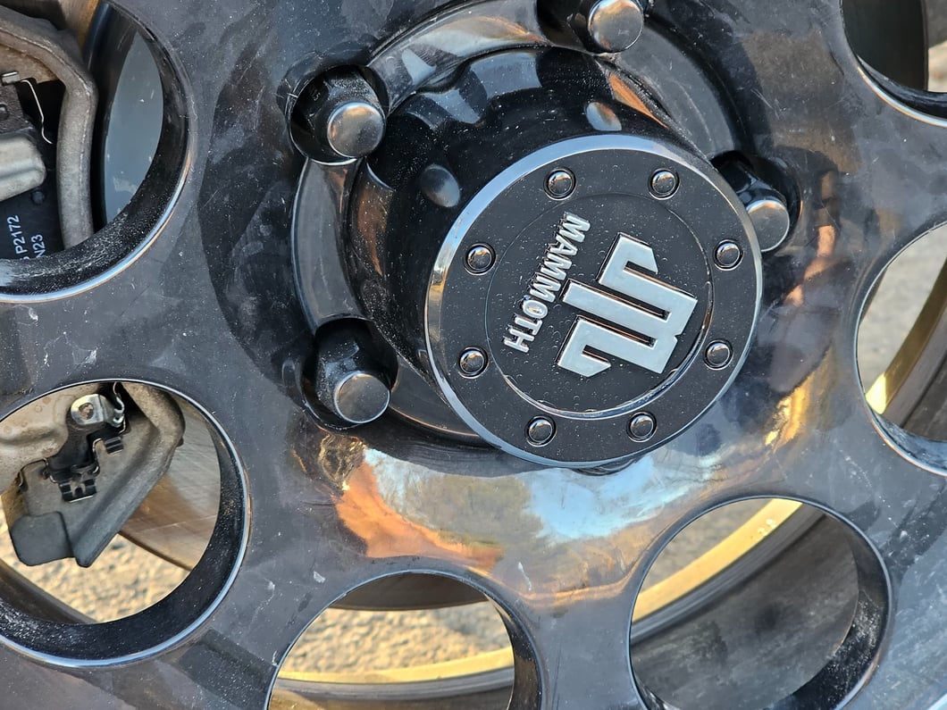 Mammoth 8 Aluminum Wheel Center Cap; Black (Fits Jeep Wrangler JK & JL Mammoth 8 Aluminum Wheels Only)