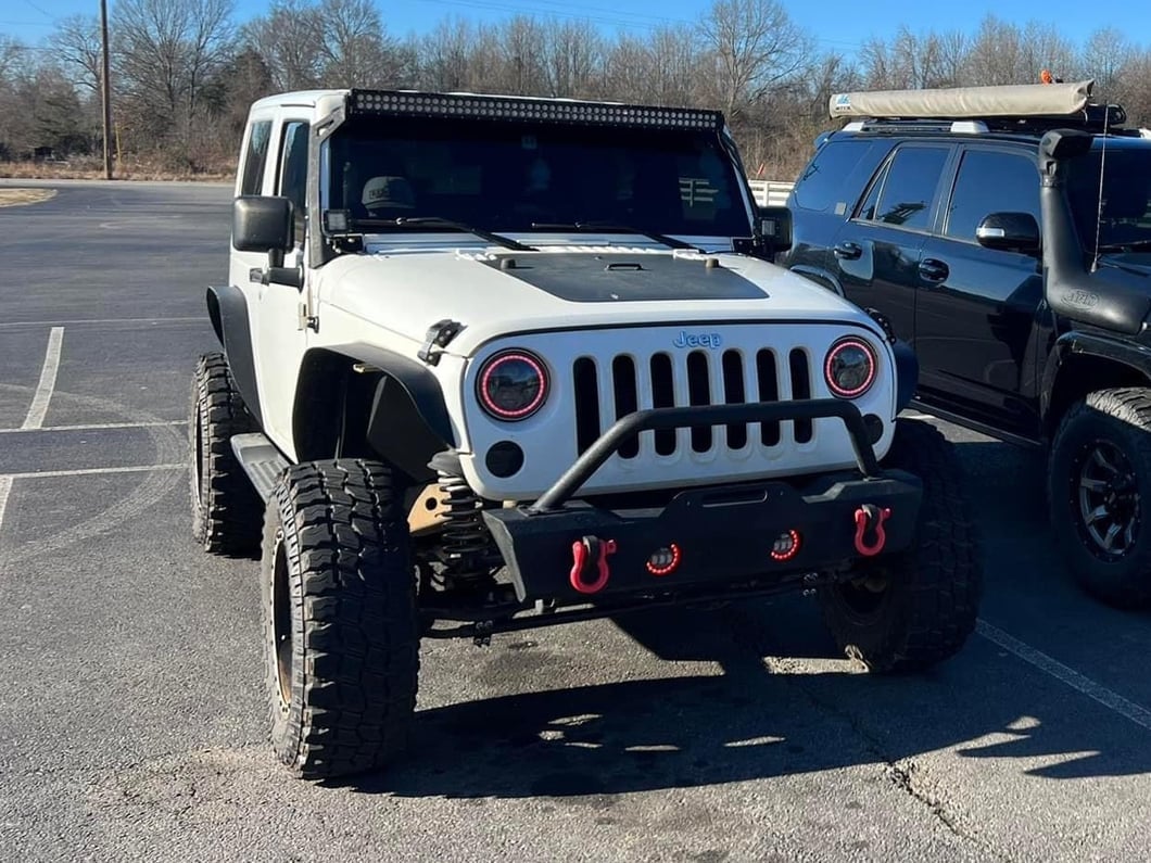 Mammoth Split 16 Beadlock Satin Black with Polished Lip Wheel; 17x9; -6mm Offset (07-18 Jeep Wrangler JK)