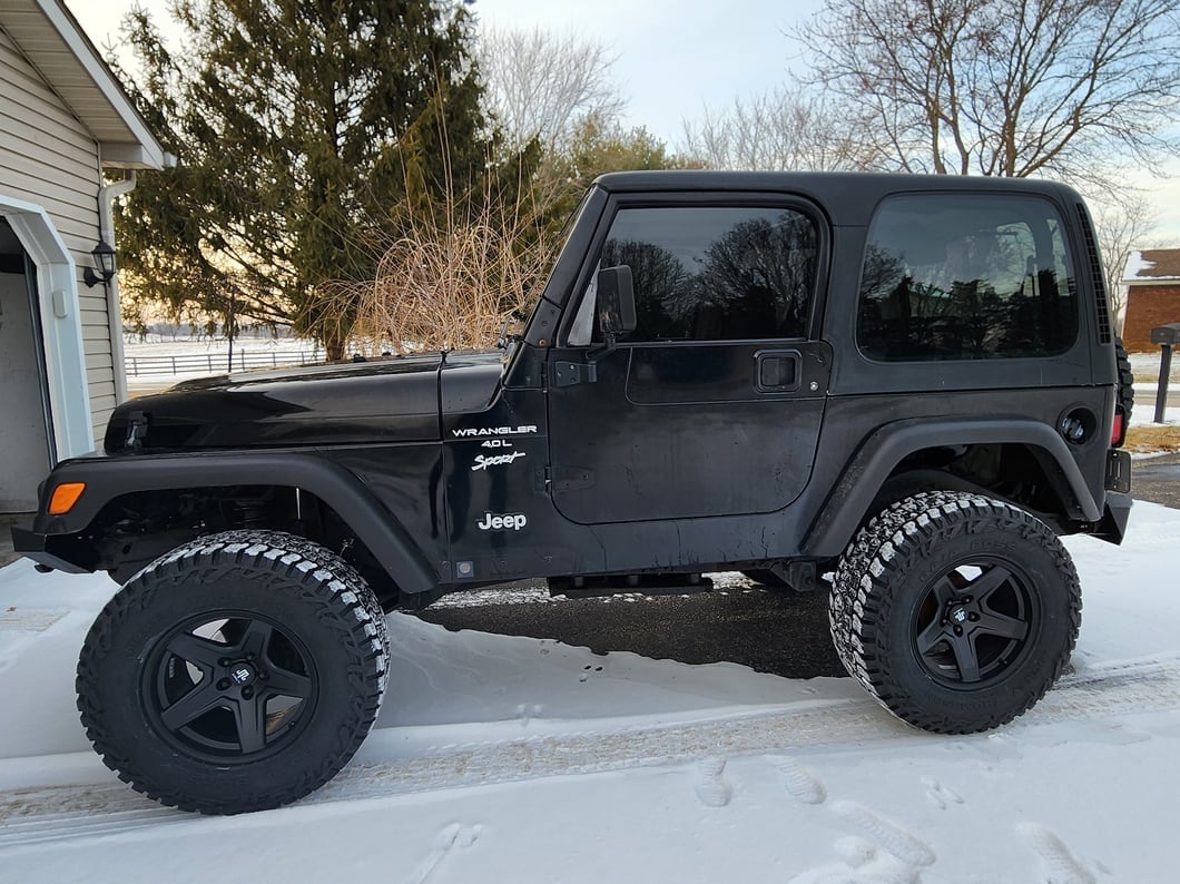 Mammoth Boulder Matte Black Wheel; 17x9; -6mm Offset (97-06 Jeep Wrangler TJ)