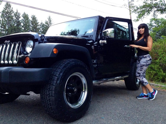 Mammoth 8 Aluminum Black Wheel; 17x9; -6mm Offset (07-18 Jeep Wrangler JK)