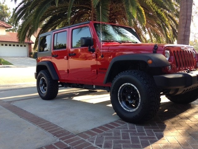Mammoth 8 Simulated Beadlock Style Black Wheel; 16x8; 0mm Offset (07-18 Jeep Wrangler JK)