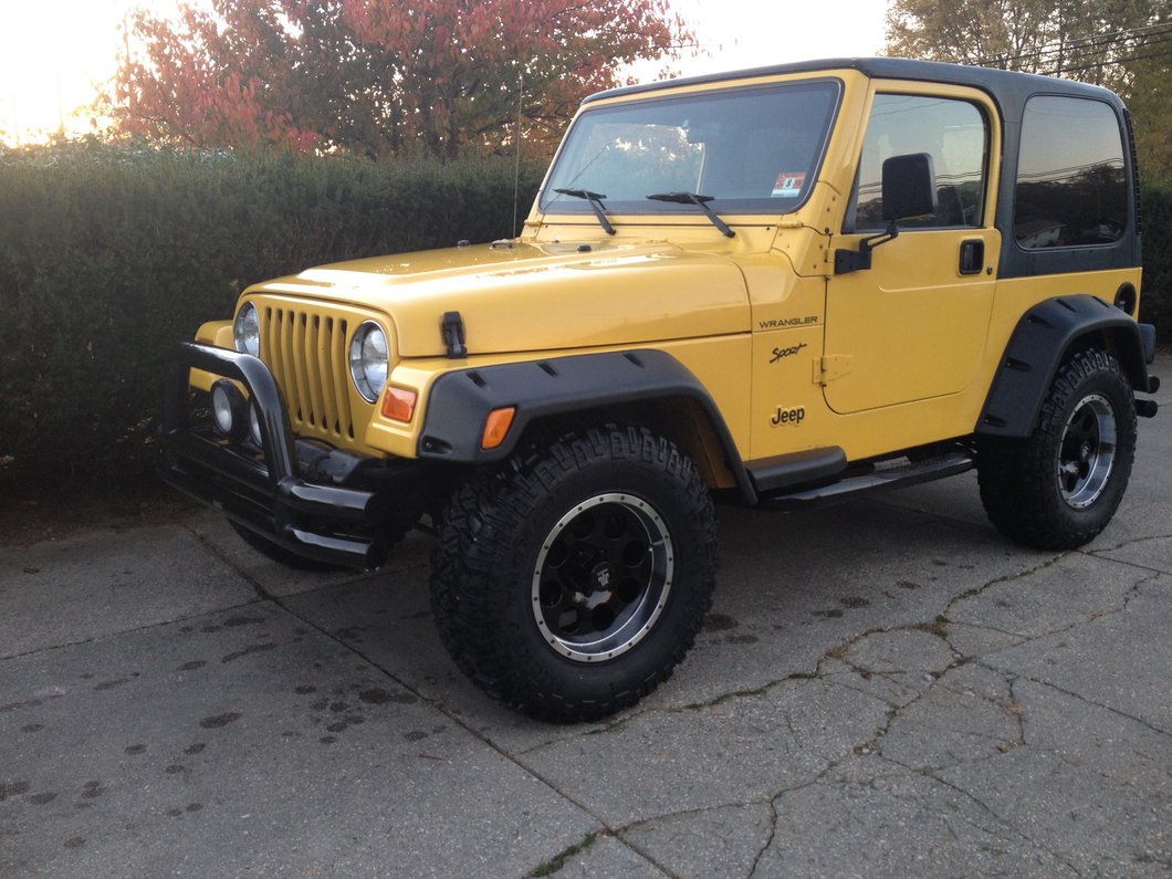 Mammoth 8 Simulated Beadlock Style Black Wheel; 16x8; 0mm Offset (97-06 Jeep Wrangler TJ)