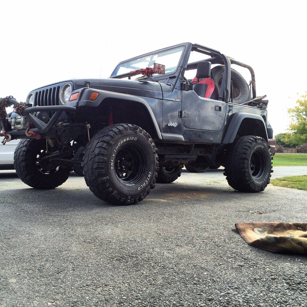 Mammoth 8 Black Steel Wheel; 15x10; -45mm Offset (97-06 Jeep Wrangler TJ)