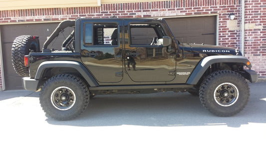 Mammoth 8 Simulated Beadlock Style Black Wheel; 16x8; 0mm Offset (07-18 Jeep Wrangler JK)