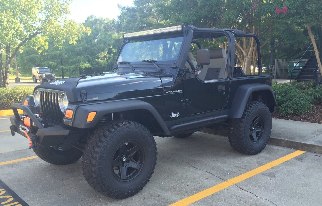 Mammoth Boulder Black Wheel; 16x8; 0mm Offset (97-06 Jeep Wrangler TJ)