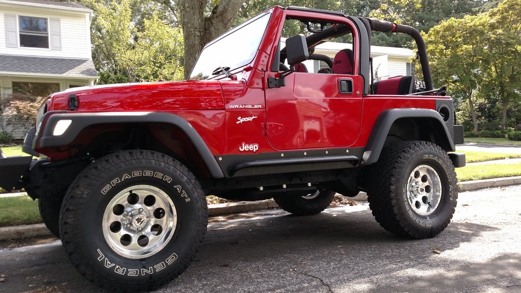 Mammoth 8 Simulated Beadlock Style Polished Wheel; 15x8; -19mm Offset (97-06 Jeep Wrangler TJ)