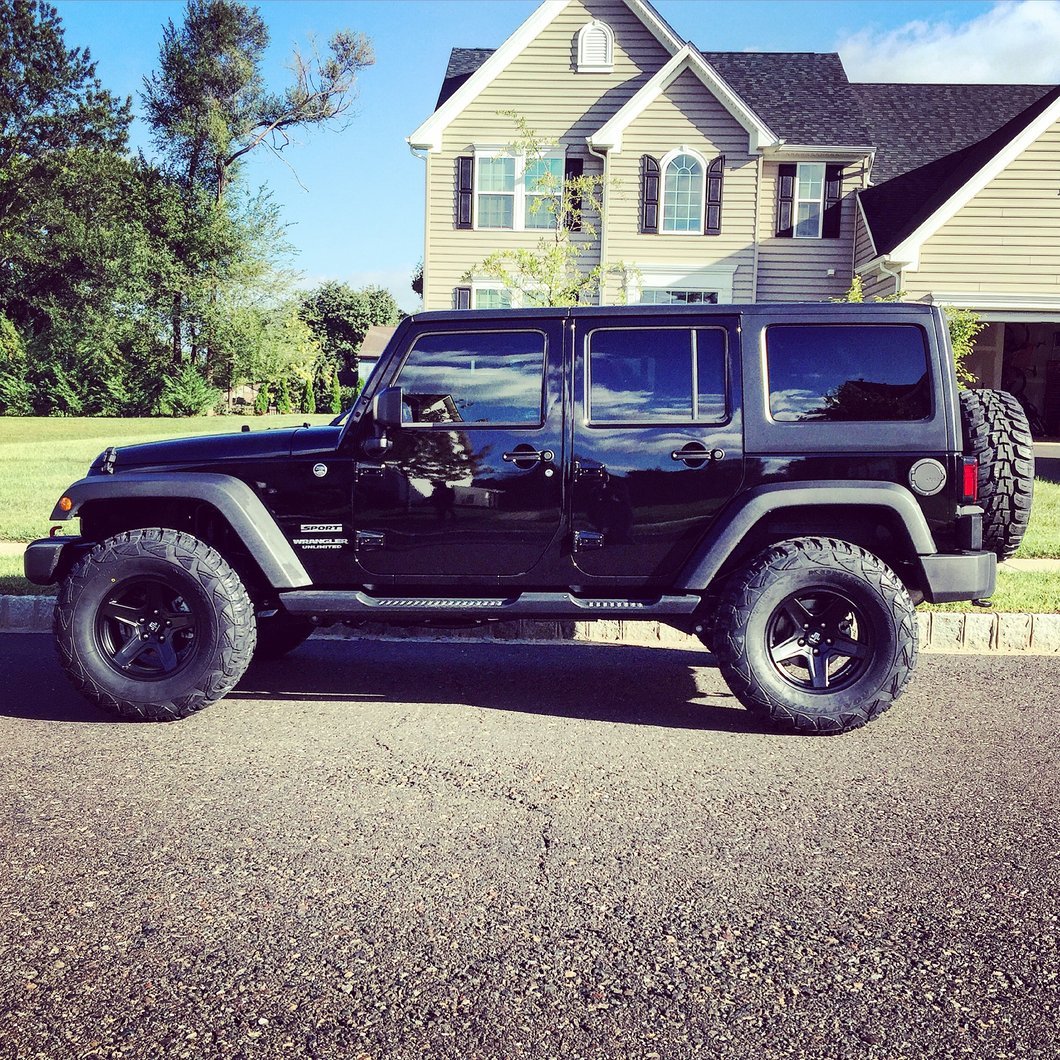 Mammoth Boulder Matte Black Wheel; 17x9; -6mm Offset (07-18 Jeep Wrangler JK)
