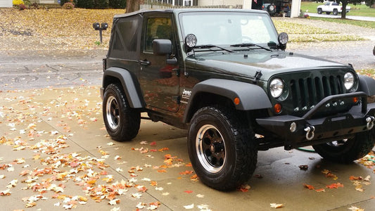 Mammoth 8 Aluminum Black Wheel; 17x9; -6mm Offset (07-18 Jeep Wrangler JK)