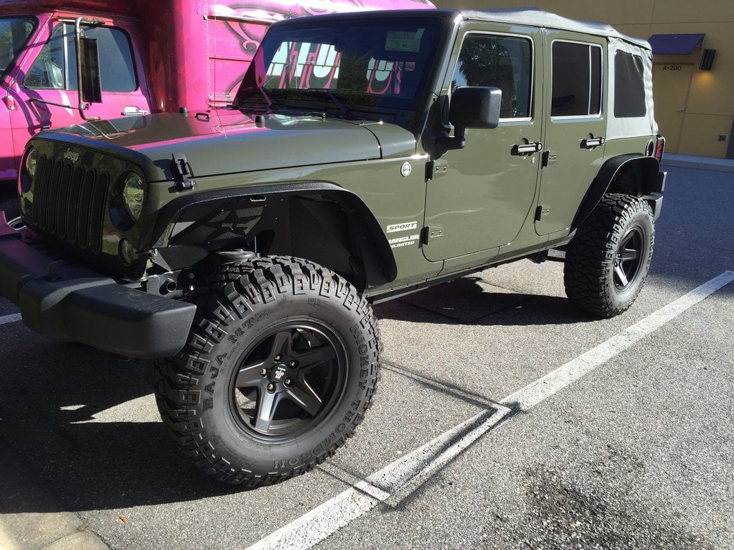 Mammoth Boulder Matte Black Wheel; 17x9; -6mm Offset (07-18 Jeep Wrangler JK)