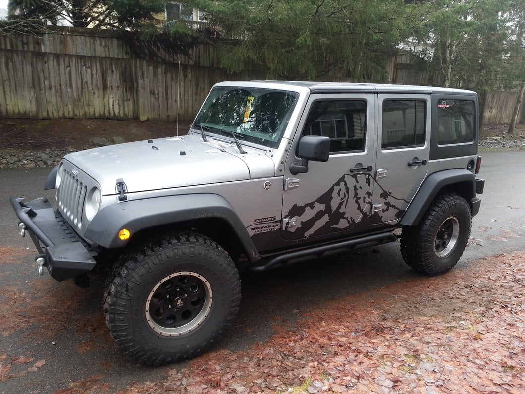 Mammoth 8 Simulated Beadlock Style Black Wheel; 16x8; 0mm Offset (07-18 Jeep Wrangler JK)