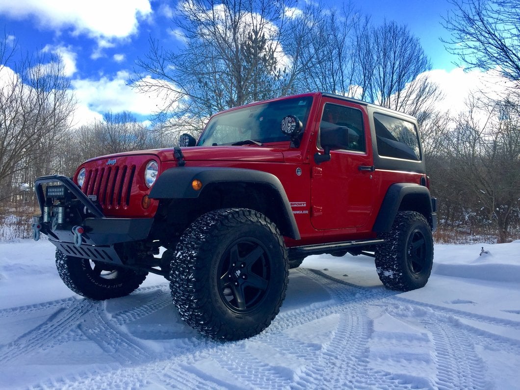 Mammoth Boulder Matte Black Wheel; 17x9; -6mm Offset (07-18 Jeep Wrangler JK)