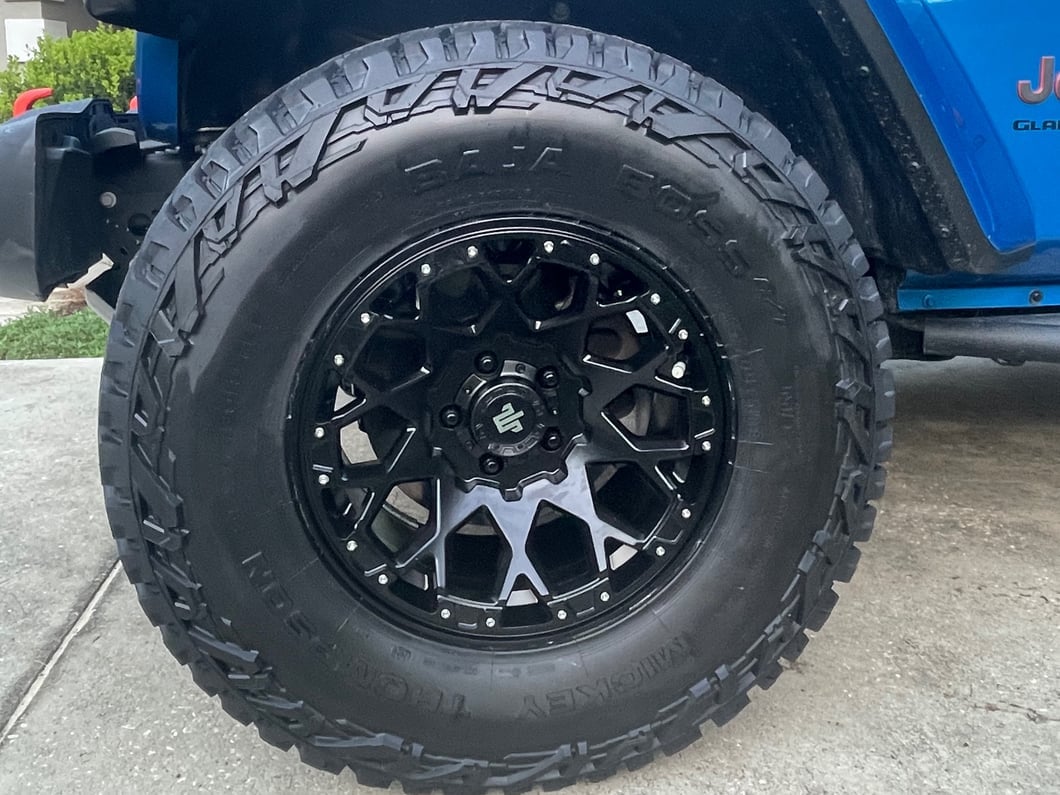 Mammoth Vex Satin Black Machined Wheel; 17x9; -6mm Offset (20-25 Jeep Gladiator JT)