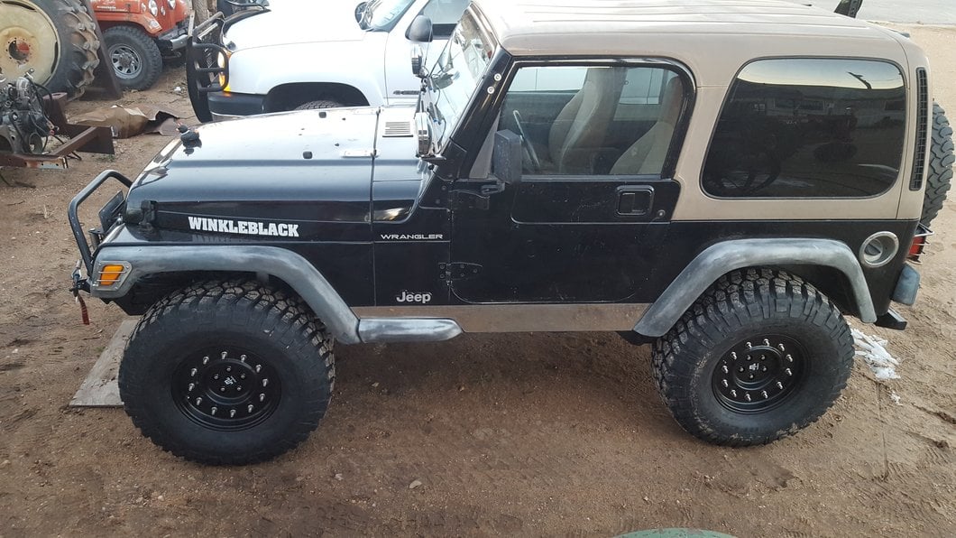 Mammoth General Matte Black Wheel; 16x8; 0mm Offset (97-06 Jeep Wrangler TJ)