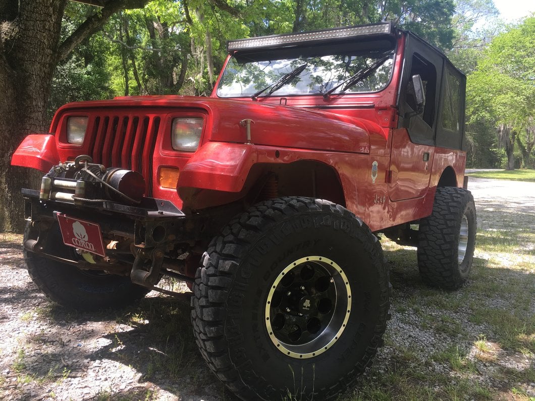 Mammoth 8 Simulated Beadlock Style Black Wheel; 15x8; -19mm Offset (97-06 Jeep Wrangler TJ)