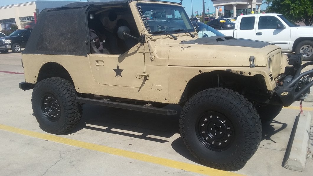 Mammoth General Matte Black Wheel; 16x8; 0mm Offset (97-06 Jeep Wrangler TJ)