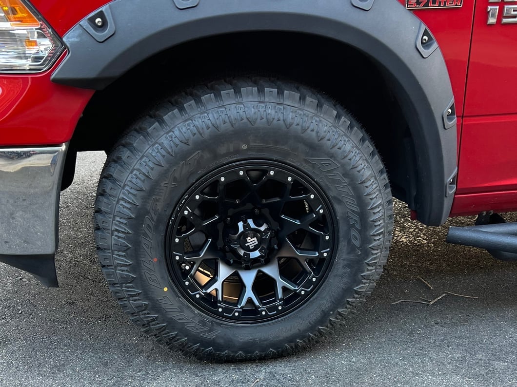 Mammoth Vex Satin Black Machined 5-Lug Wheel; 17x9; -6mm Offset (09-18 RAM 1500)