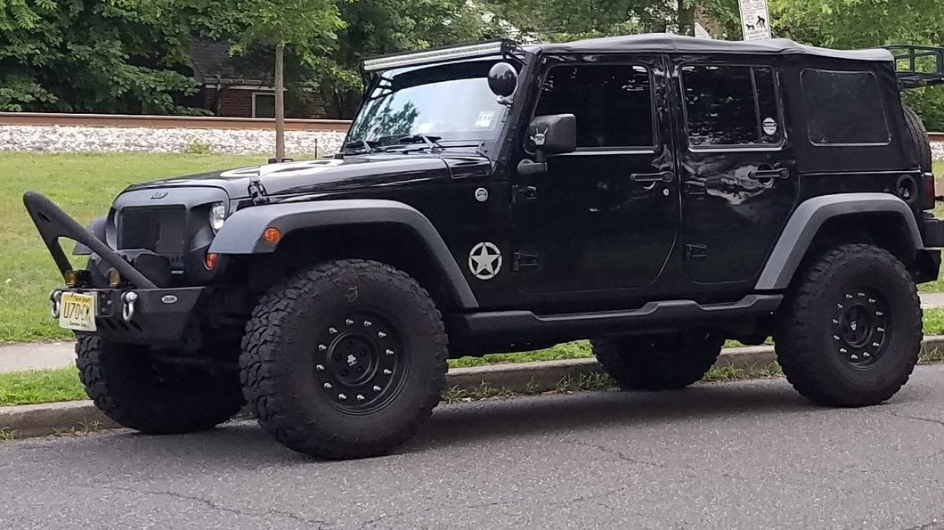 Mammoth General Matte Black Wheel; 17x9; -6mm Offset (07-18 Jeep Wrangler JK)