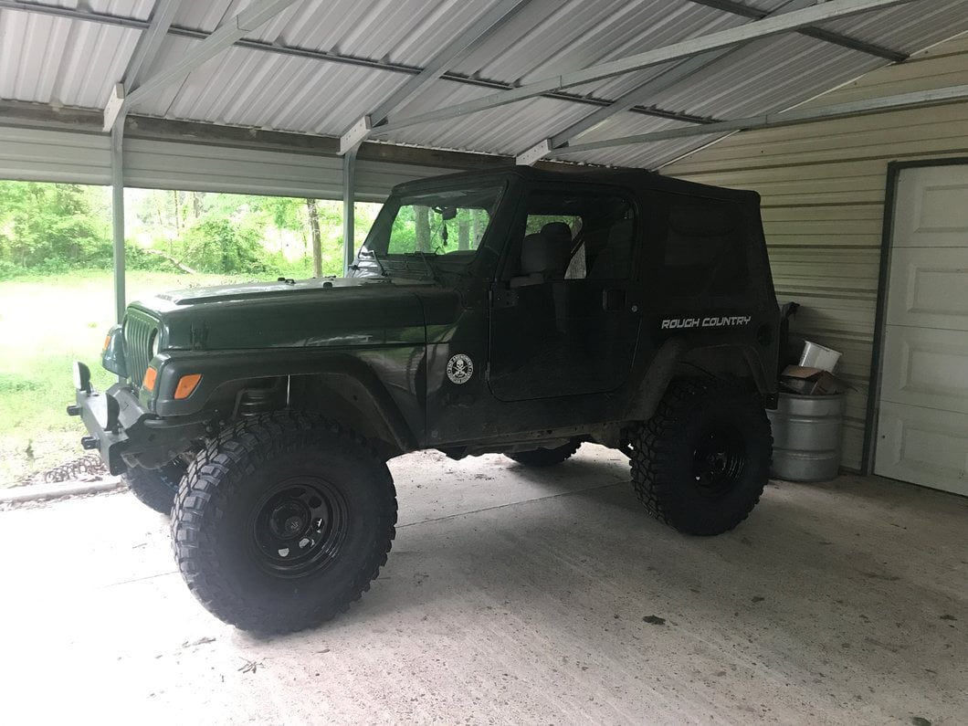 Mammoth 8 Black Steel Wheel; 15x8; -19mm Offset (97-06 Jeep Wrangler TJ)