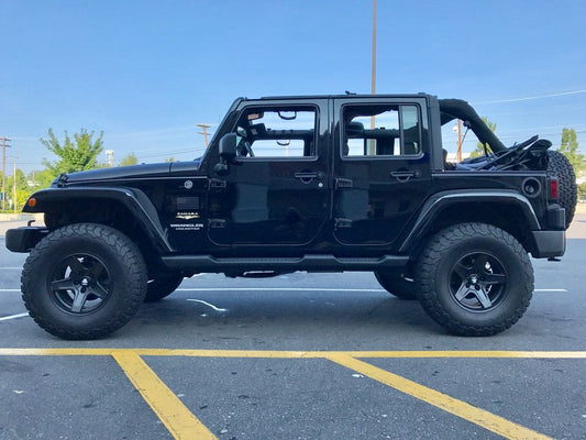 Mammoth Boulder Matte Black Wheel; 17x9; -6mm Offset (07-18 Jeep Wrangler JK)